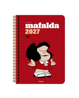 MAFALDA 2027 ANILLADA COLUMNAS ROJO